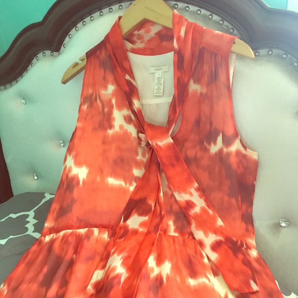 Silk orange multi blouse